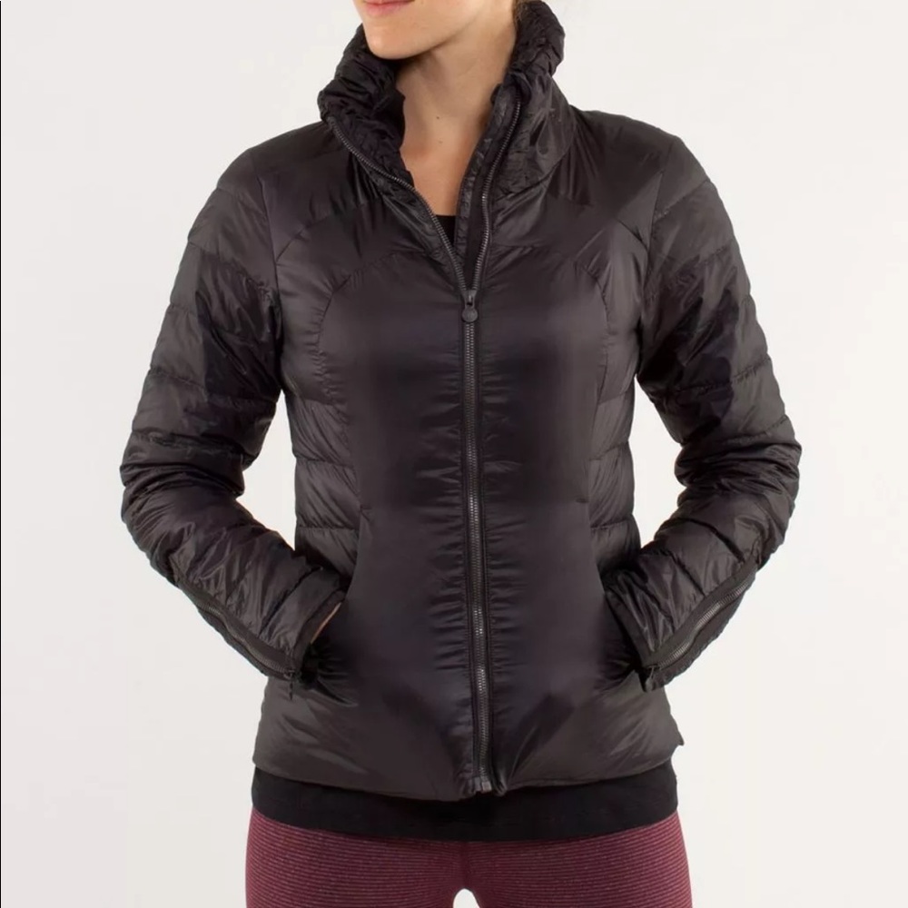 Lululemon Downtown Puffer Goose Down Coat Black 4